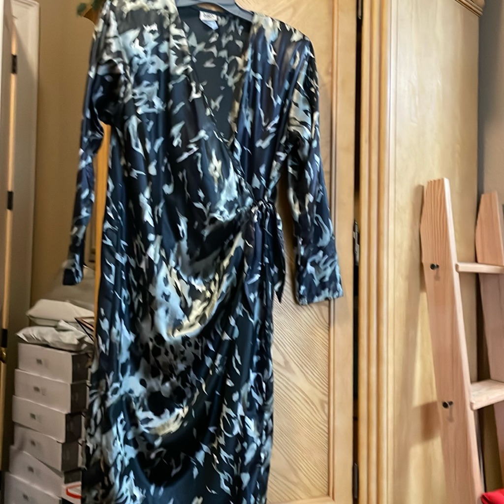 Vintage Miss Oops Wrap Midi Dress Size Large